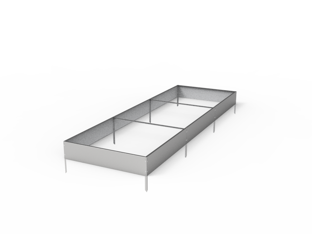 Грядки оцинкованные СажайУрожай 3х1м Высота 20 см оцинкованная