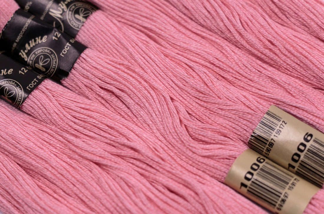 

Нитки цвет 1006, розовый, 12х10 м