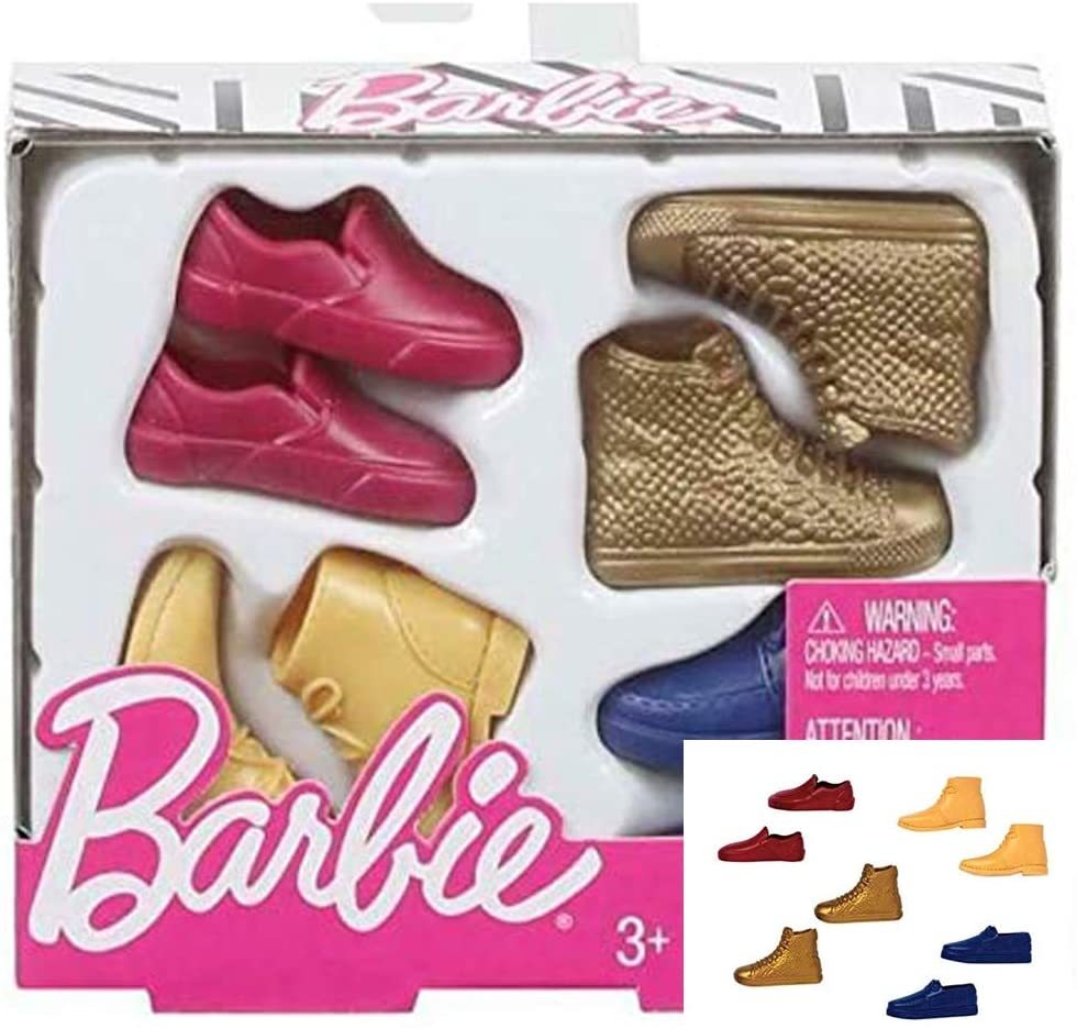 

Набор обуви Barbie для куклы Кен, 4 пары, Разноцветный