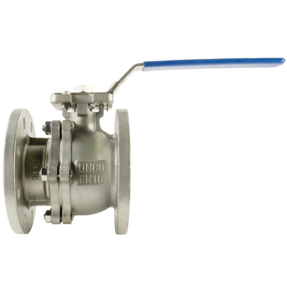 DN.ru Кран шаровый -КШФП.316.200 Ду80 Ру16 с ISO-фланцем и рукояткой D160-04877