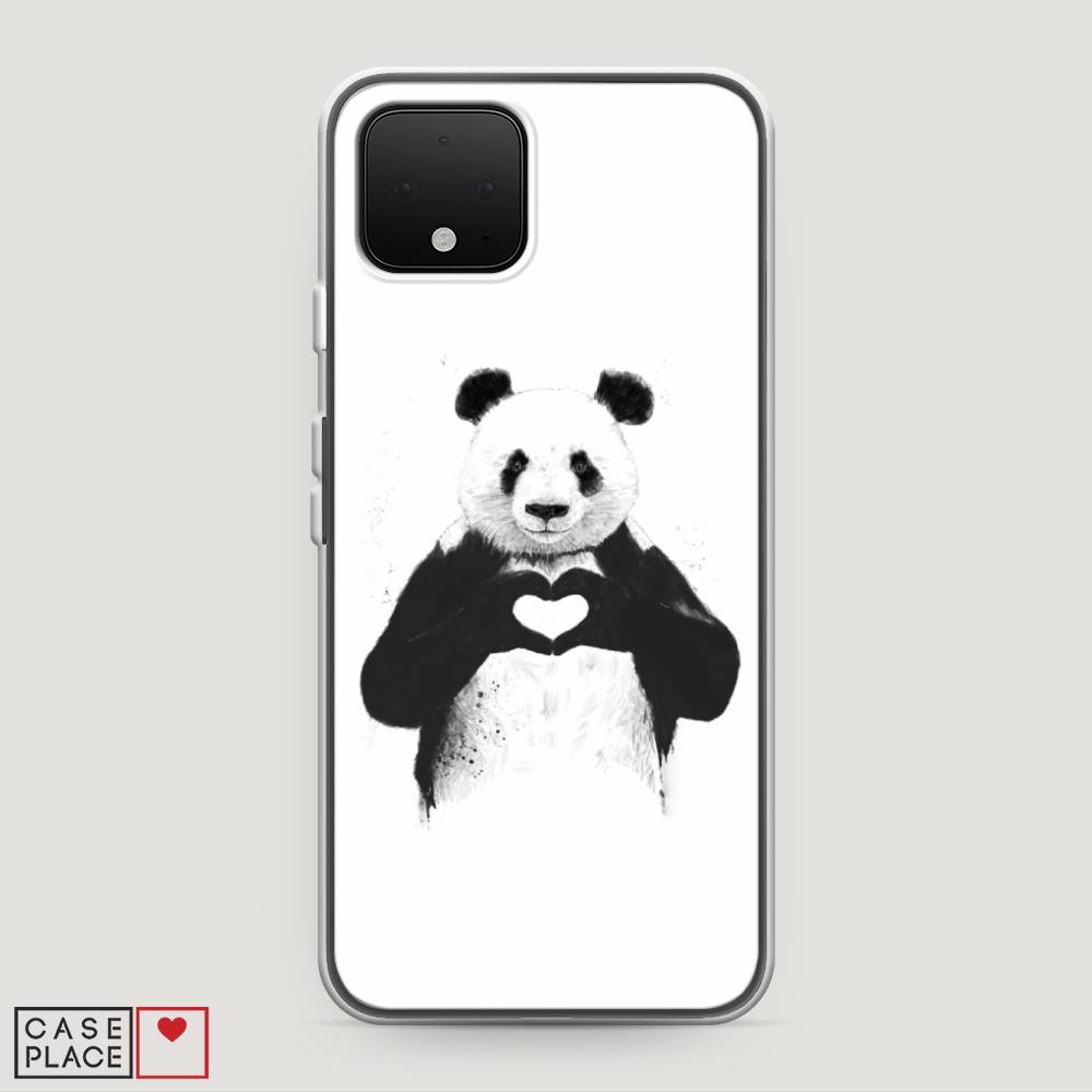 

Чехол Awog на Google Pixel 4 "Панда love", Разноцветный, 270250-10