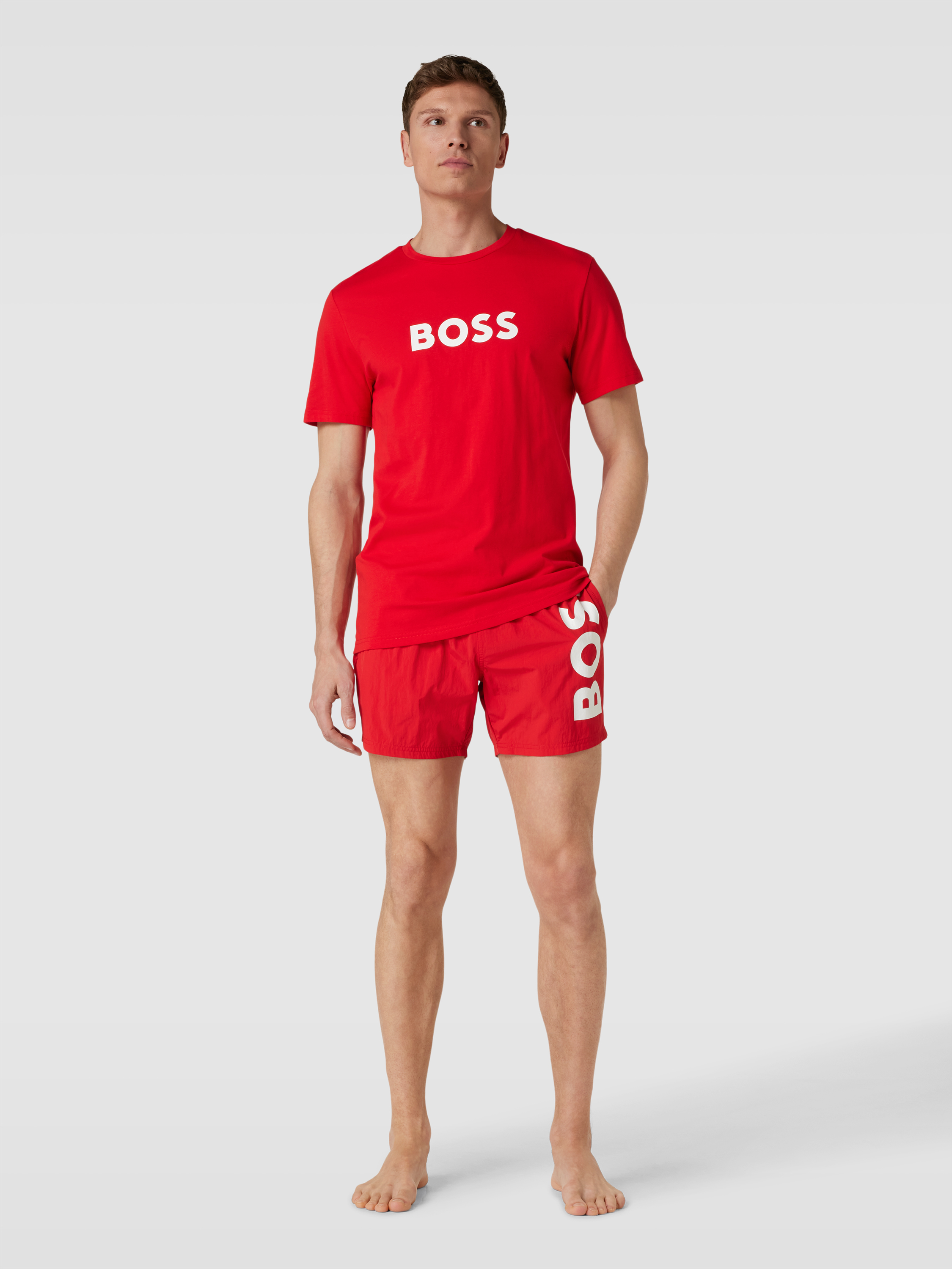 

Футболка домашняя мужская BOSS 1737656 красная XL доставка из-за рубежа, Красный, 1737656