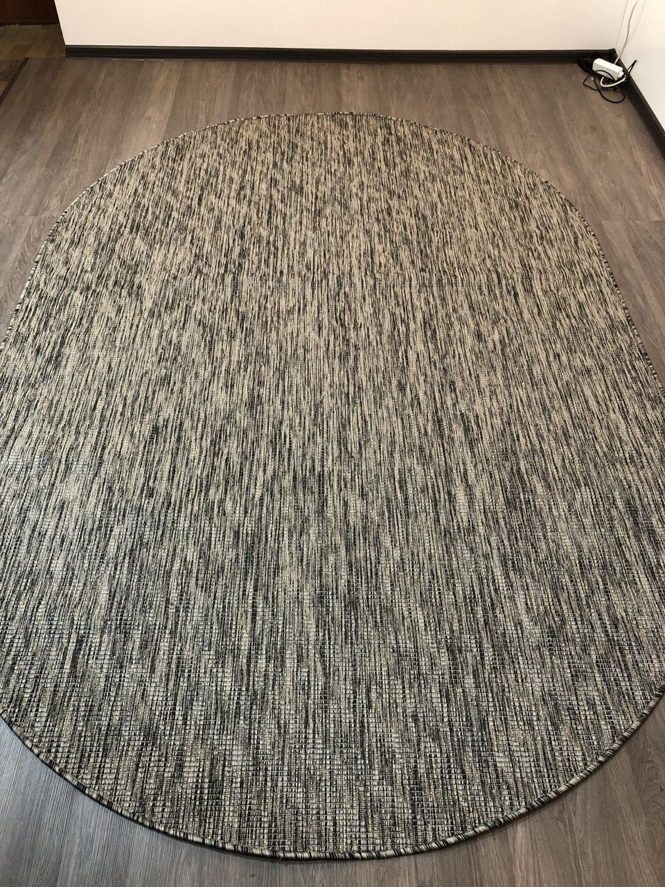 фото Ковер vegas s112 dark gray овал merinos