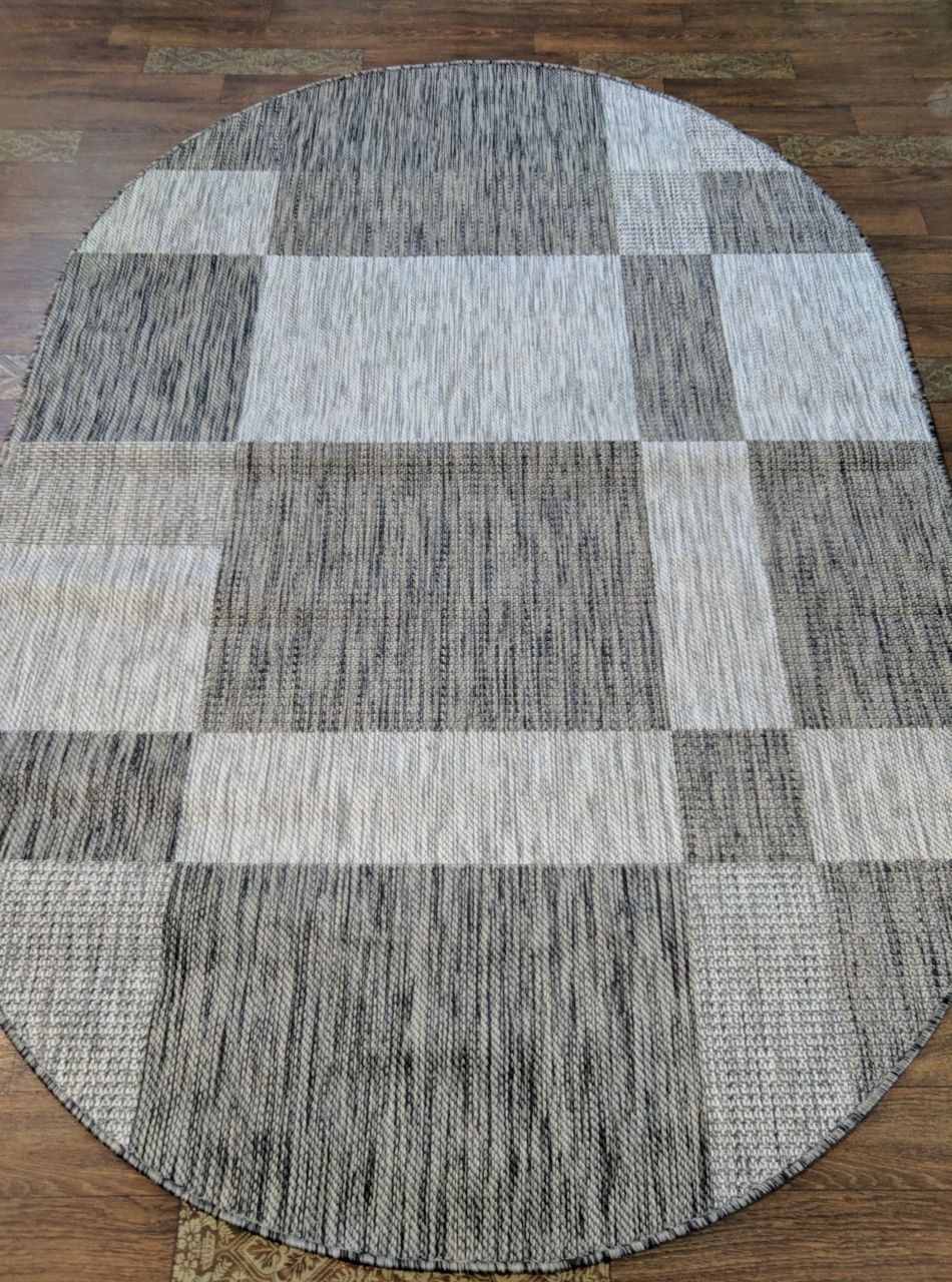 

Ковер VEGAS S005 DARK GRAY Овал