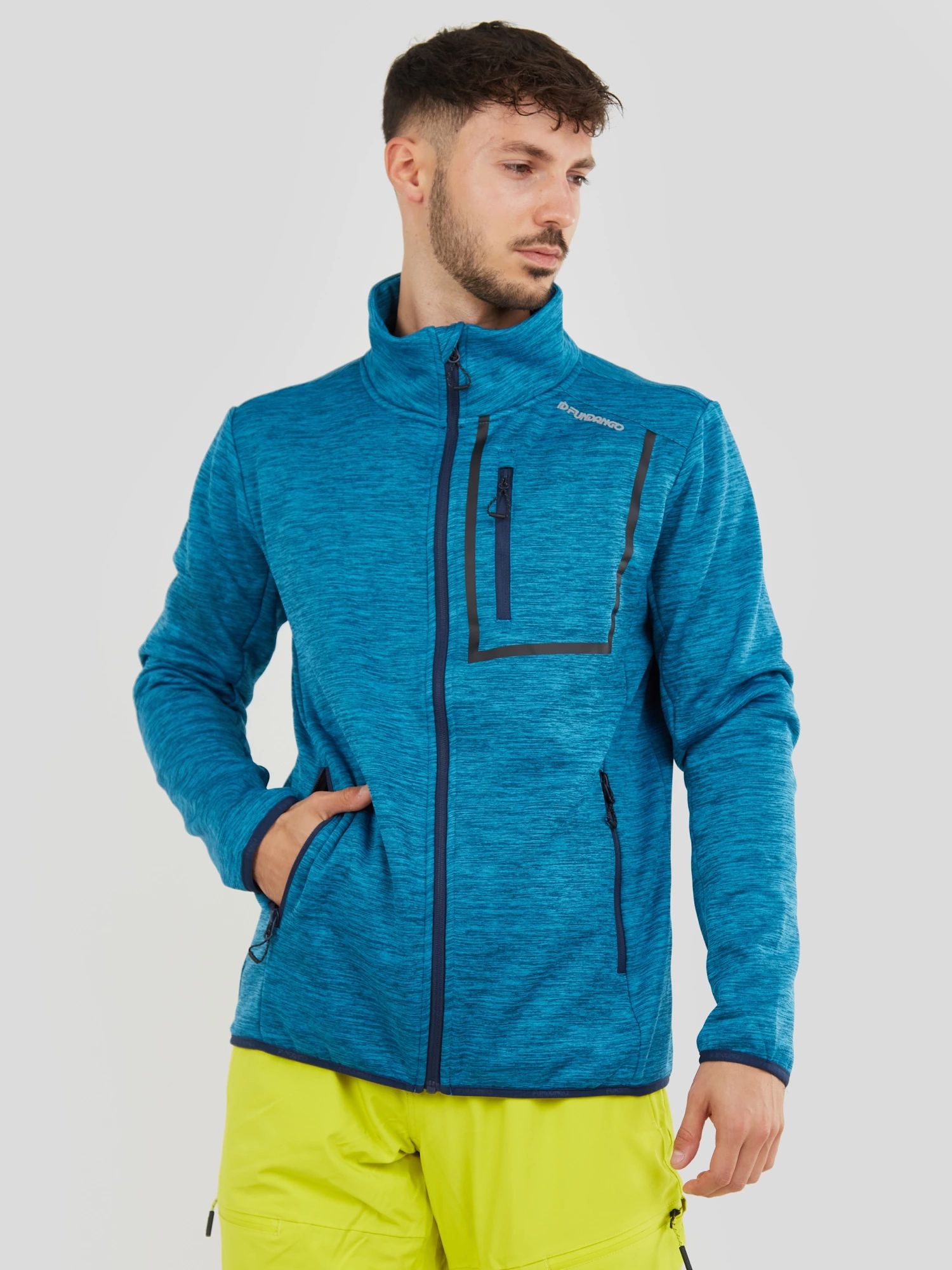 Куртка Fundango для мужчин, софтшелл, размер M, 1MAD106, бирюзово-синяя