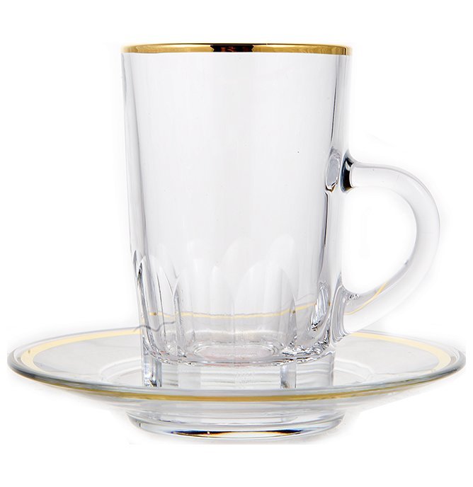

Набор кофейных пар 120 мл 6 шт UNION GLASS "Богемия /Олива /Отводка золото" / 147411, Богемия