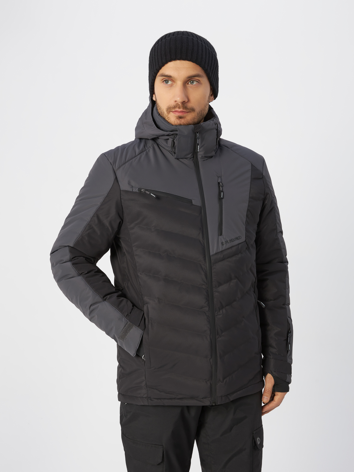 Куртка Fundango для мужчин, размер XXL, 1QB106, чёрно-серая