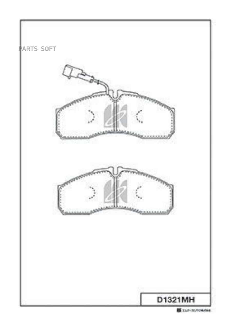 Тормозные колодки Kashiyama с атнискрипной пластиной D1321MH