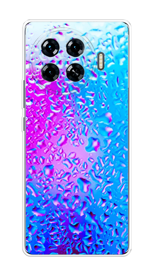

Чехол на Tecno Spark 20 Pro Plus "Капли на стекле", Бирюзовый;розовый, 305050-1