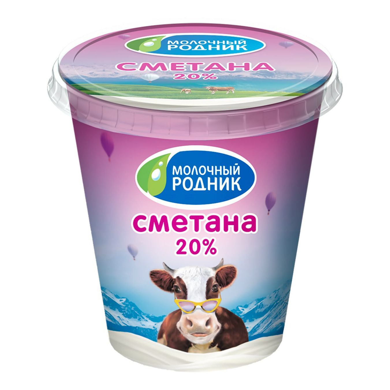 фото Сметана молочный родник 20% 300 г