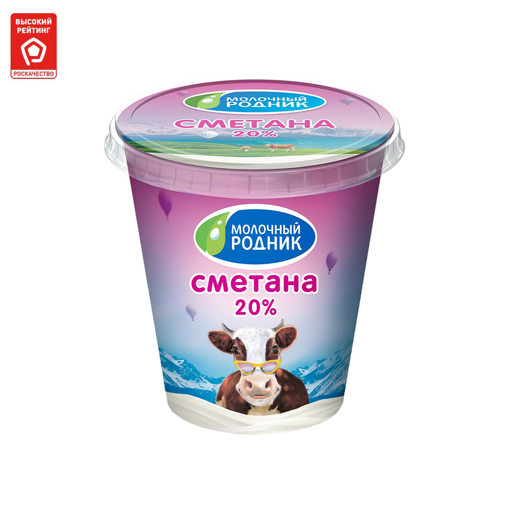 

Сметана Молочный родник 20% 300 г