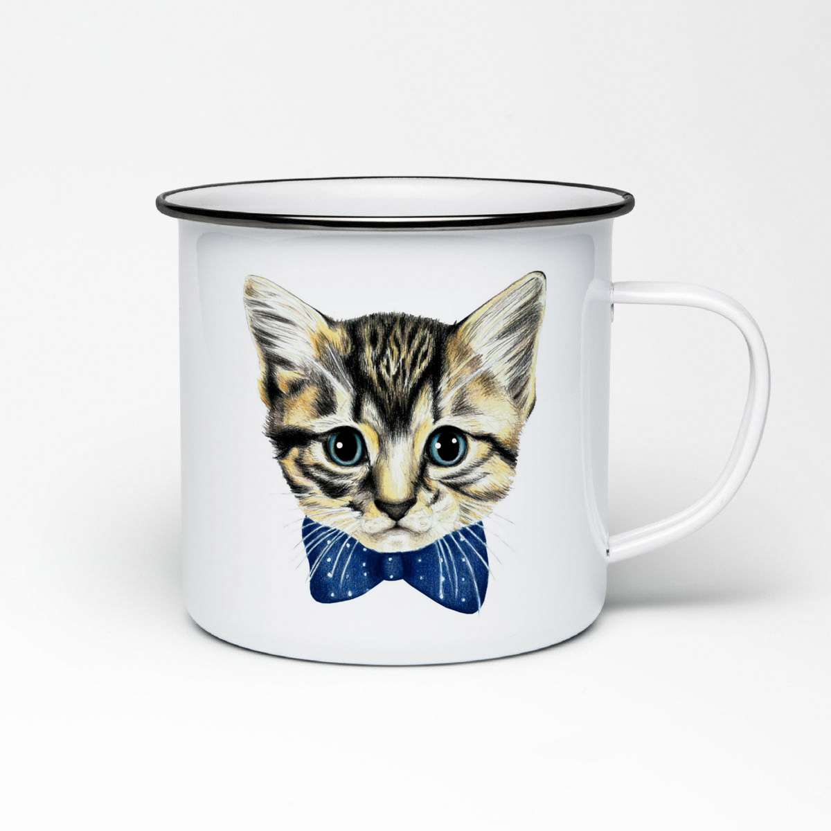 

Кружка металлическая CoolPodarok Котенок с бантиком