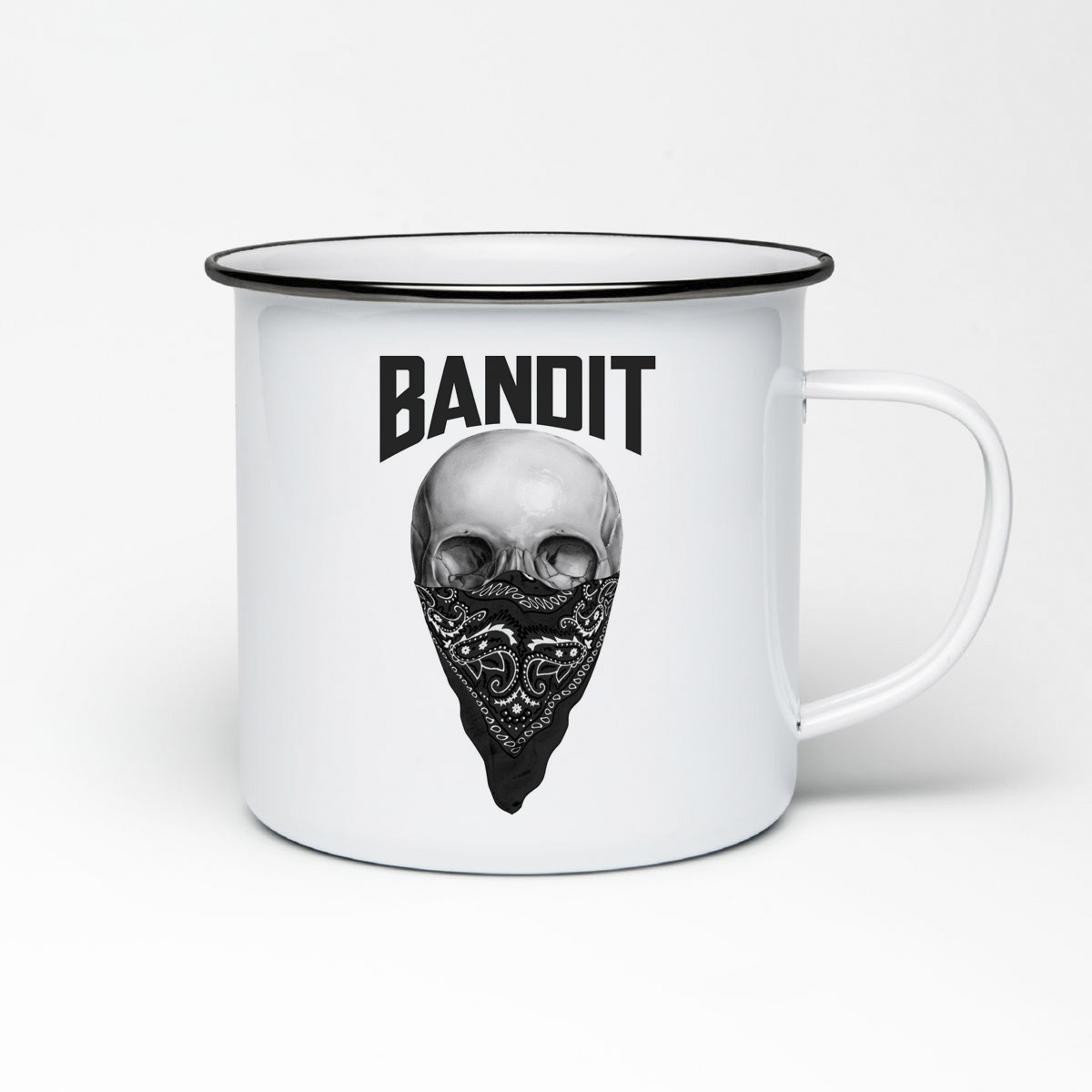 

Кружка металлическая CoolPodarok Bandit. Череп в косынке