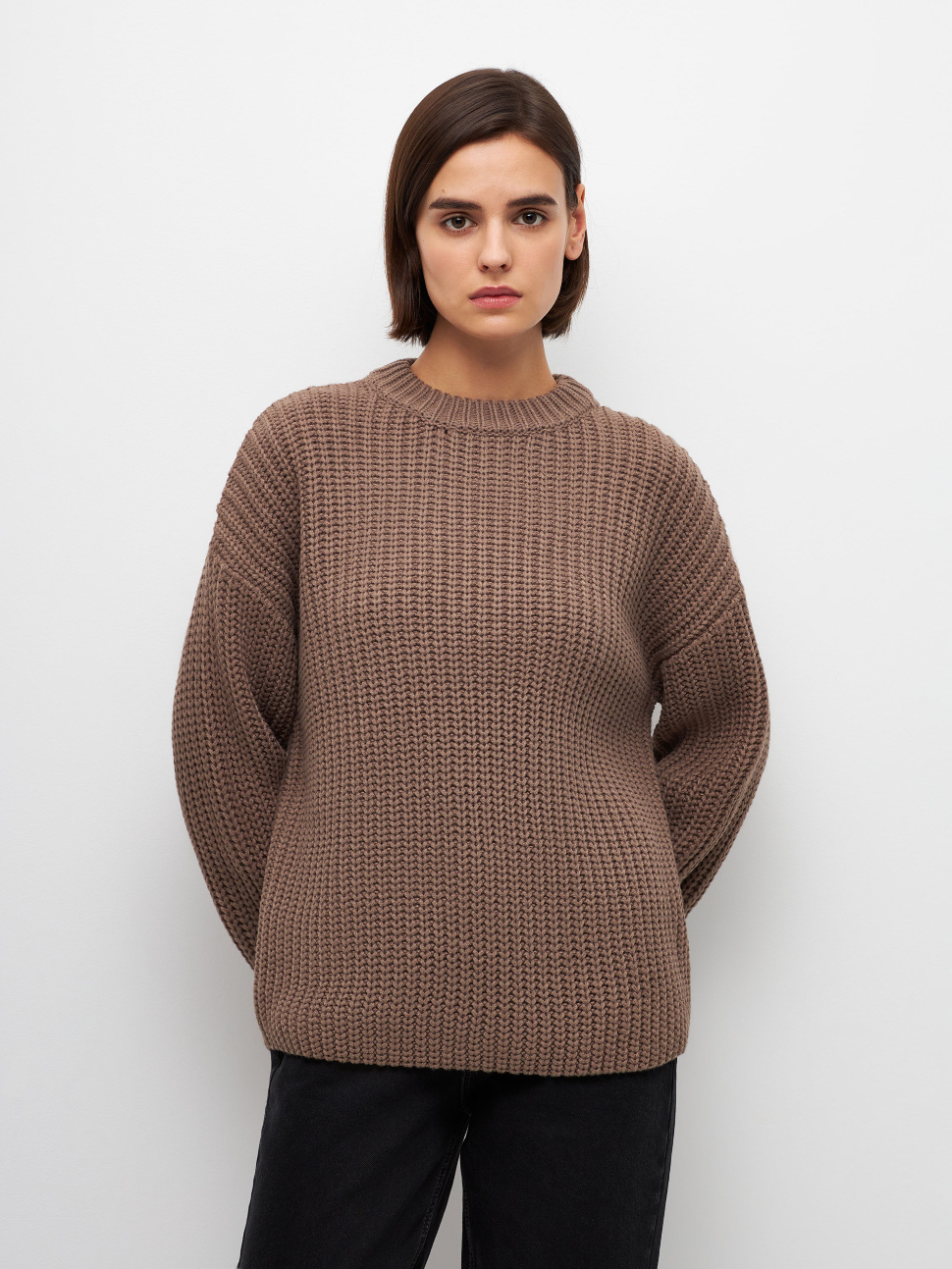 

Джемпер женский Sela Moms 2810010662 коричневый XL, 2810010662