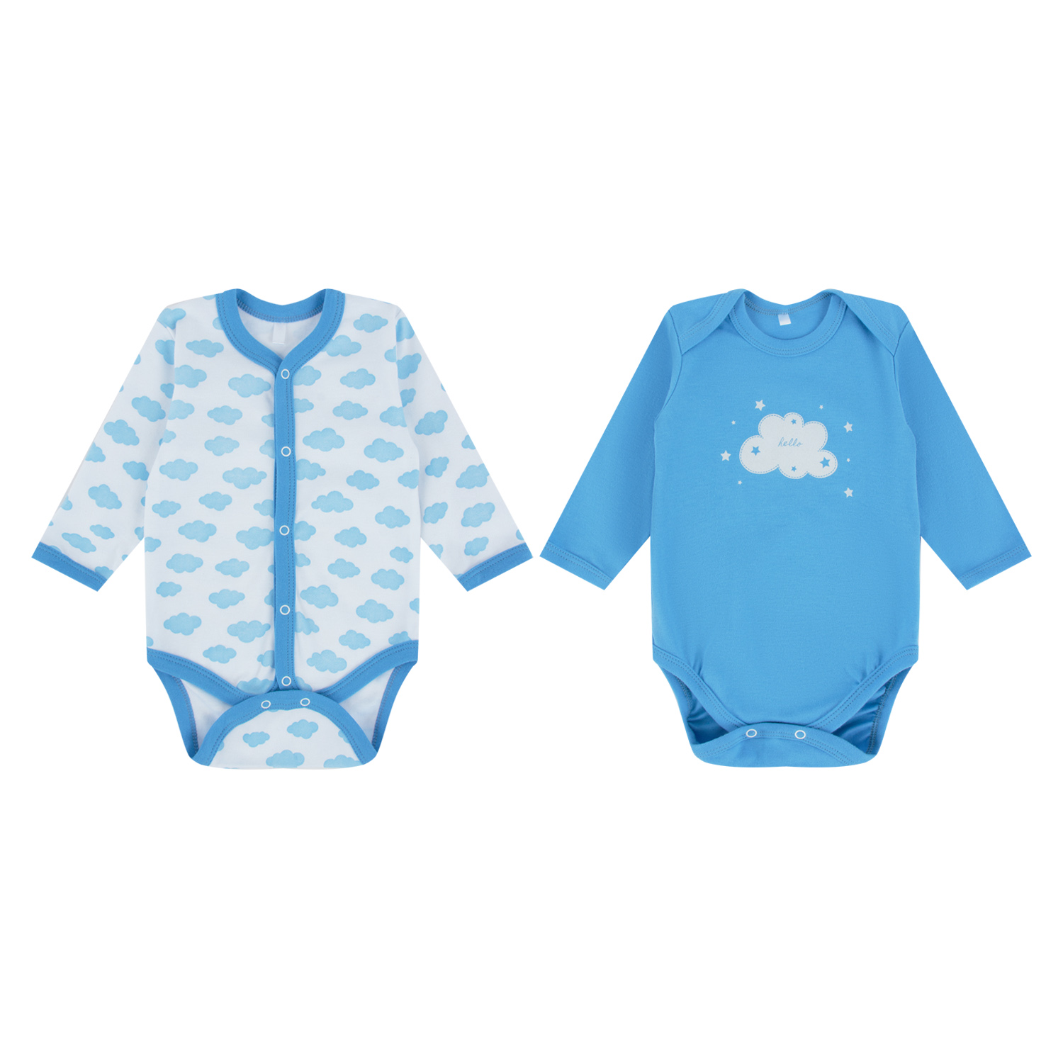 

Боди 2 шт Leader Kids белый/голубой р.56, GL000982767