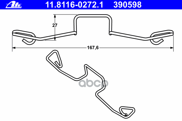 11.8116-0272.1_пружина прижимная VW Sharan/Transporter 1.8/2.8/1.9TDI/2.5TDI 97-10