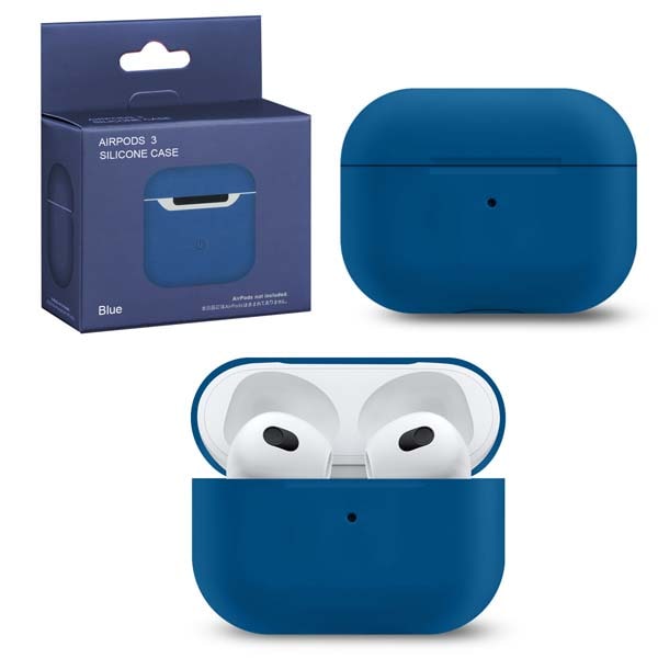 фото Чехол для airpods 3 silicone blue nobrand