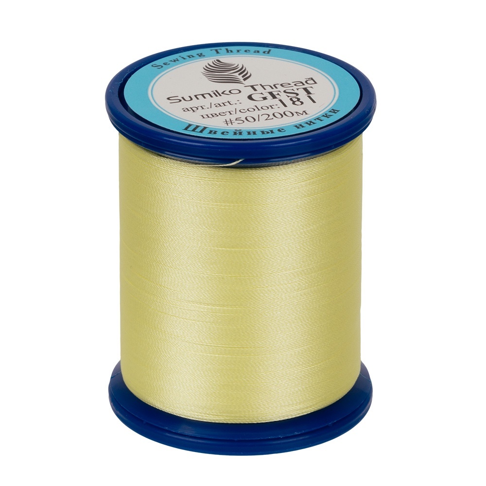 

Нитки SumikoThread 219 я, 200 м, №181 бледный желтый