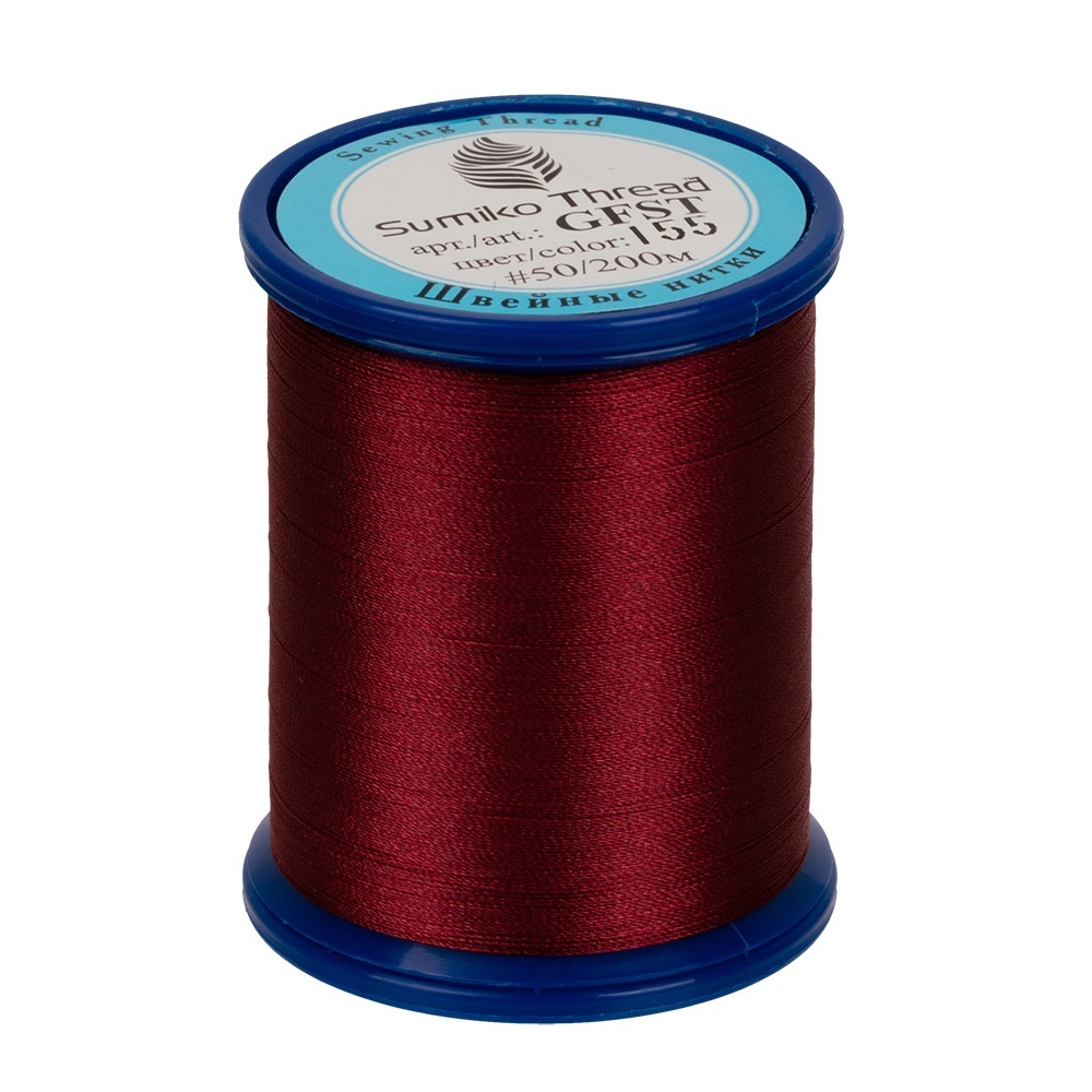 

Нитки SumikoThread 219 я, 200 м, №155 бордовый, Красный
