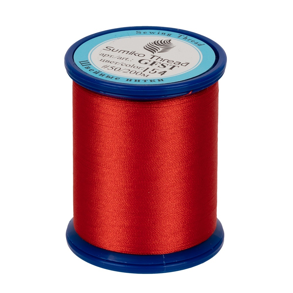 

Нитки SumikoThread 219 я, 200 м, №154 красно-оранжевый