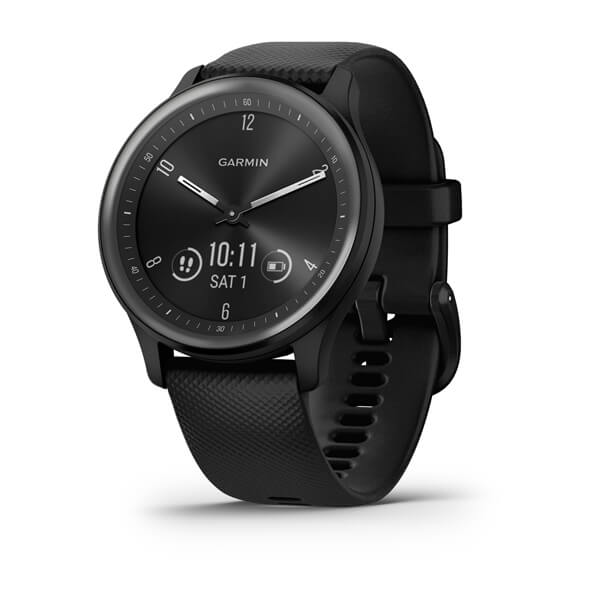 Garmin vivomove Sport черный, серый безель, с силиконовым ремешком