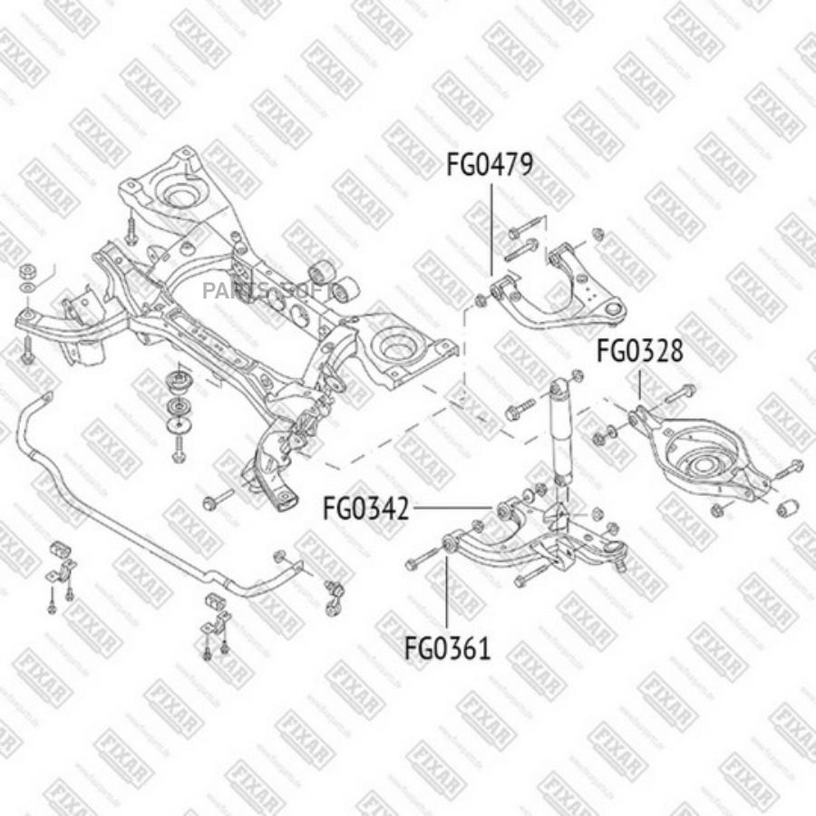 

Сайлентблок заднего рычага Nissan Pathfinder III 05> FIXAR FG0328