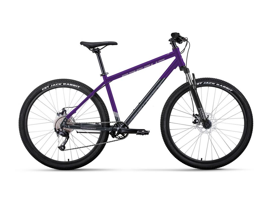 фото Велосипед forward apache 27,5 2.0 d 2023 19" фиолетовый/темно-серый