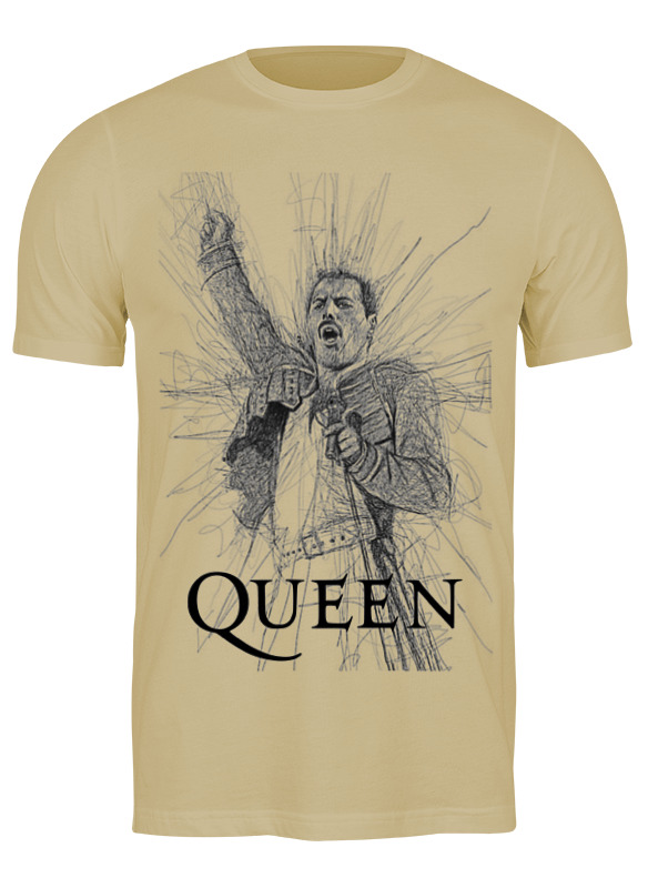 

Футболка мужская Printio Freddie mercury - queen бежевая XL, Бежевый, Freddie mercury - queen