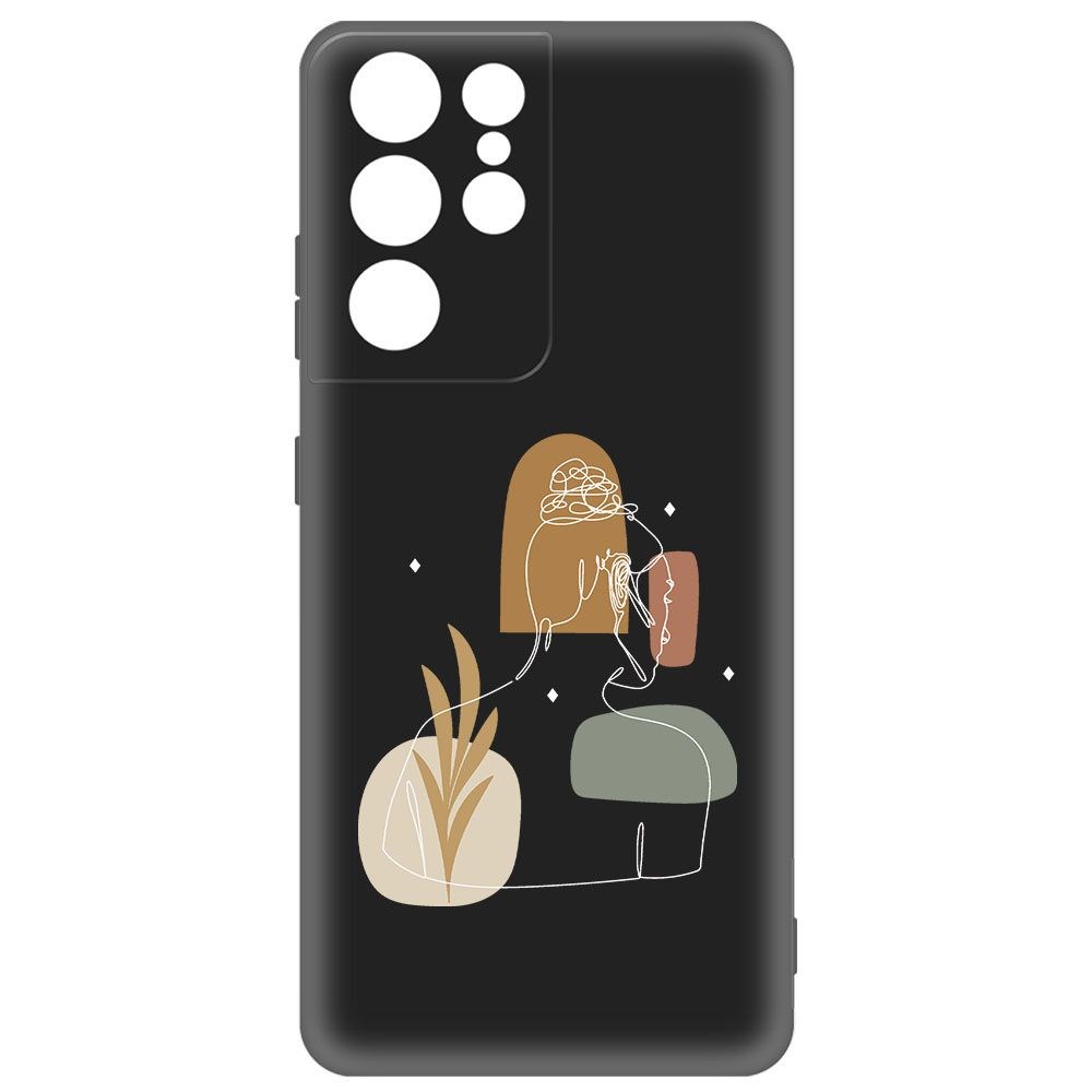 

Чехол-накладка Krutoff Soft Case Таинственность для Samsung Galaxy S21 Ultra (G998) черный