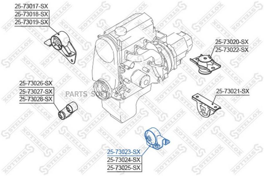 

STELLOX Подушка ДВС STELLOX 2573023sx