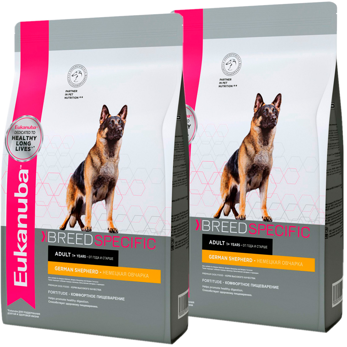

Сухой корм для собак Eukanuba German Shepherd с мясом птицы, 2 шт по 10 кг