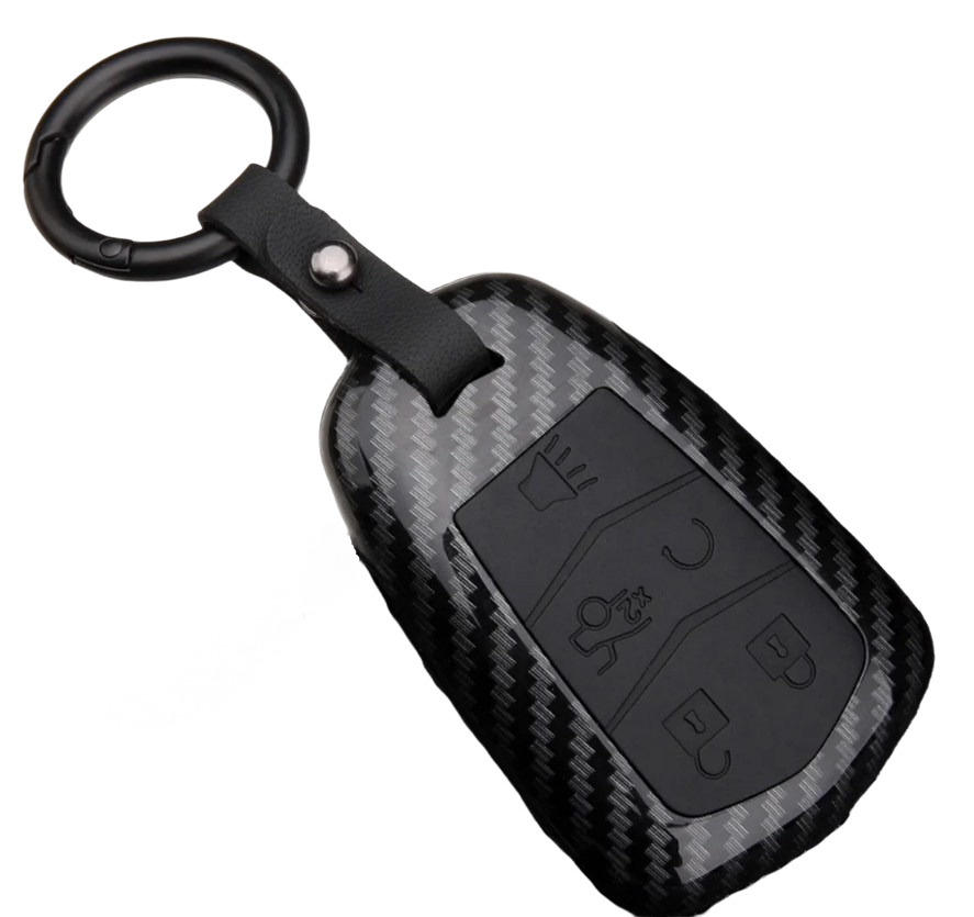 черный чехол карбоновый брелок для автомобильного ключа Cadillac ХТ4 5 6 Escalade Кадиллак