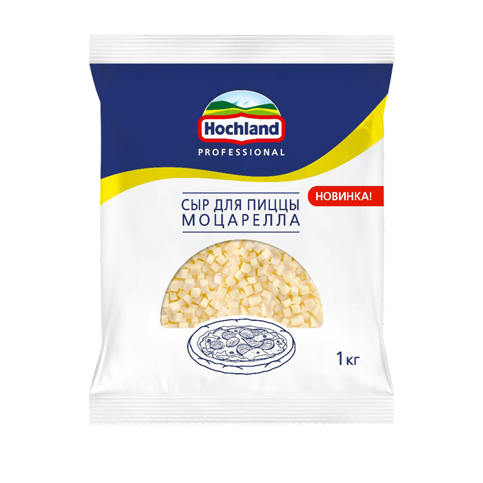 Сыр Hochland Professional Моцарелла для пиццы 40% 1 кг