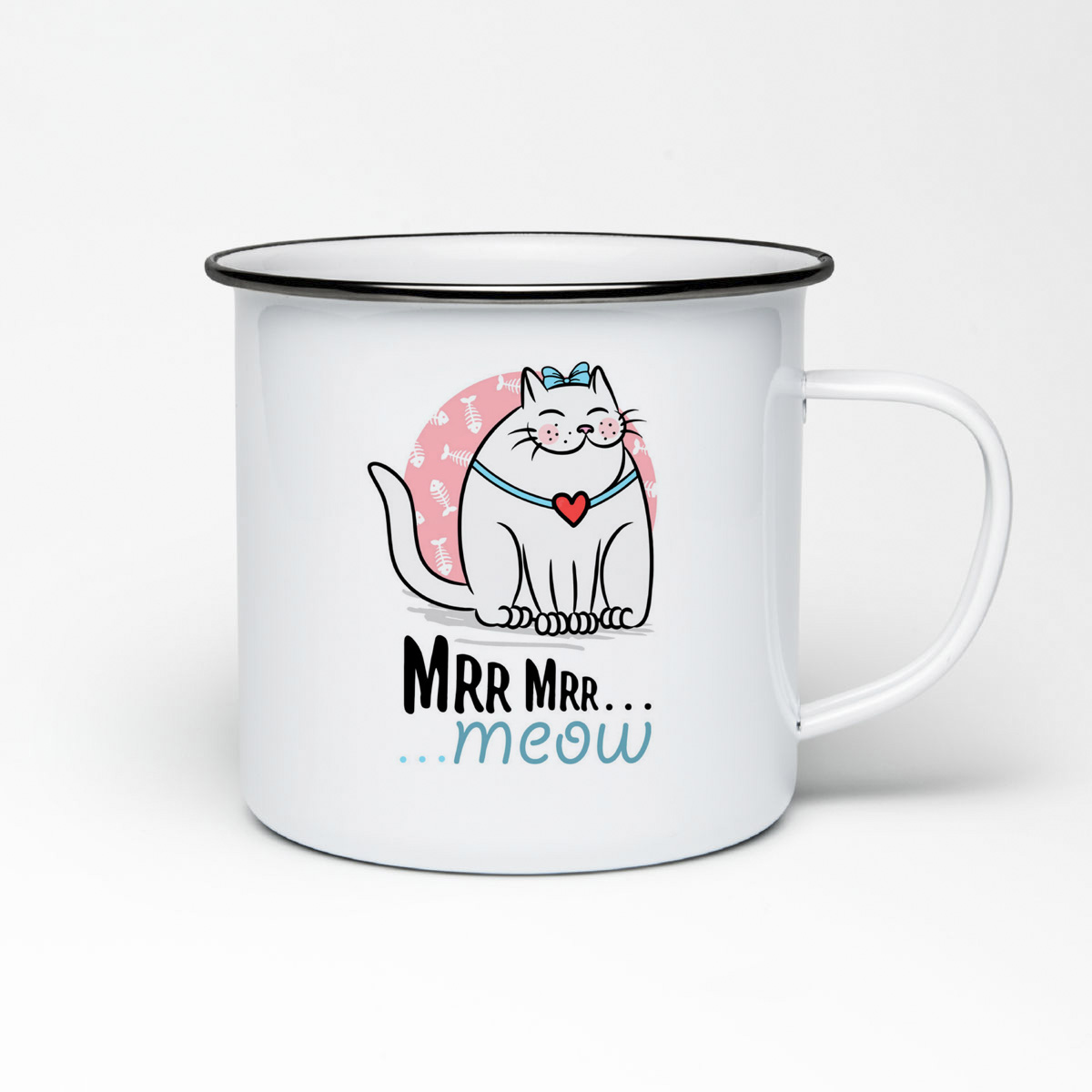 

Кружка металлическая CoolPodarok Прикол. Mrrrr... meow есть пара она