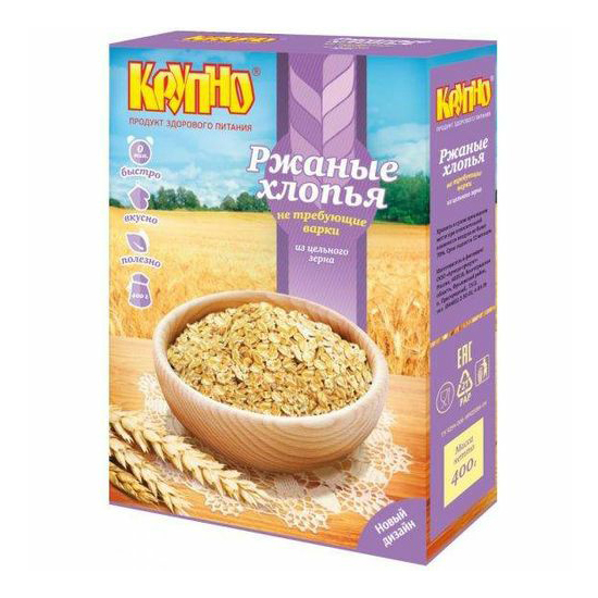 

Хлопья Крупно Ржаные 400 г