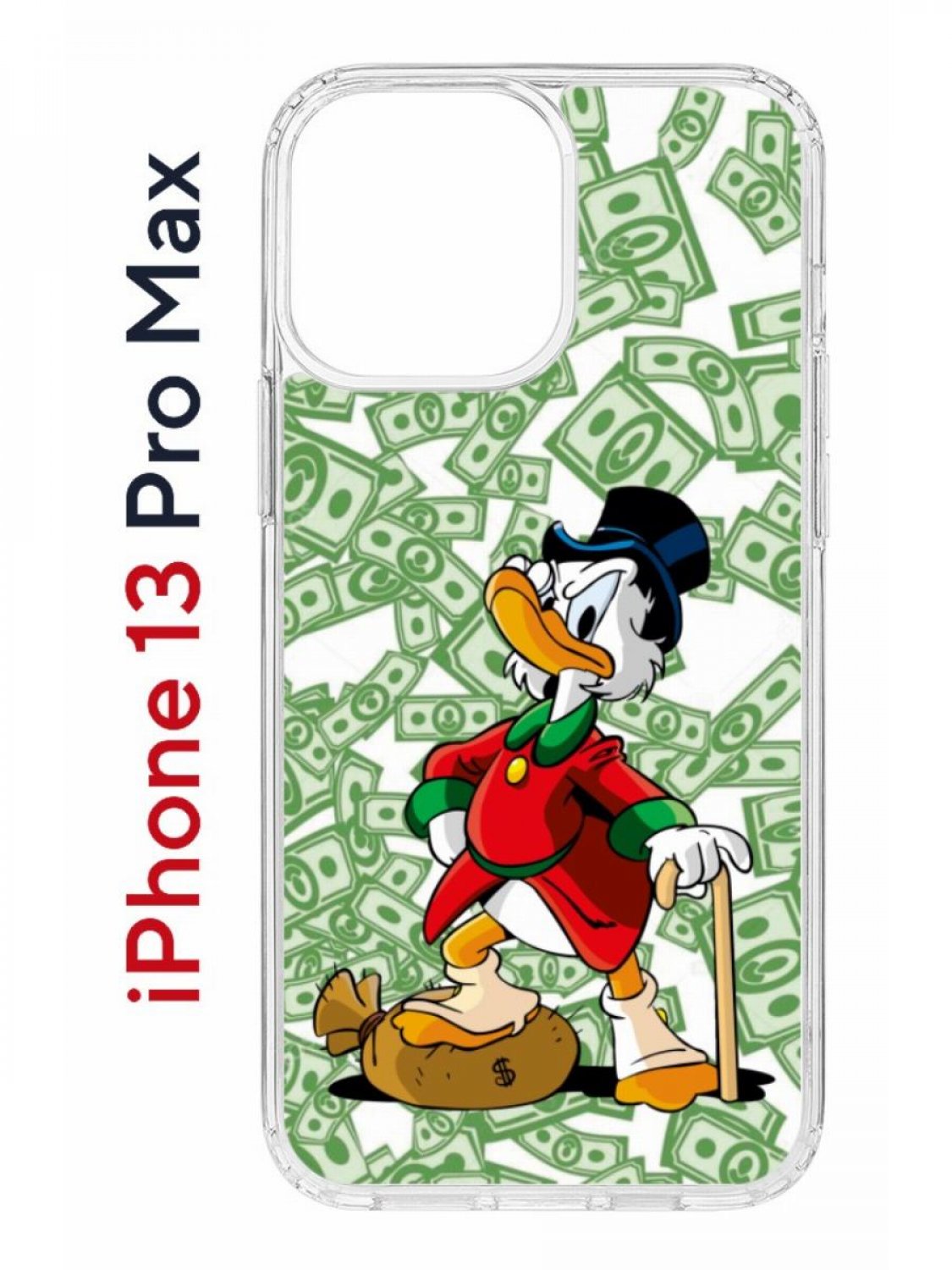 Чехол на iPhone 13 Pro Max с принтом Kruche Print MacMoney, бампер с защитой камеры
