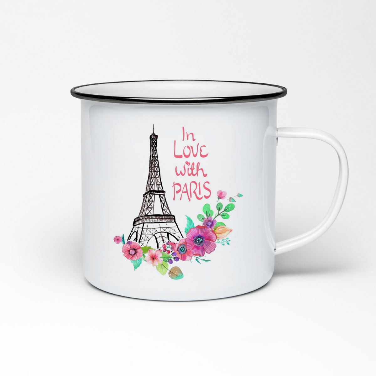 

Кружка металлическая CoolPodarok In love with Paris. Винтаж