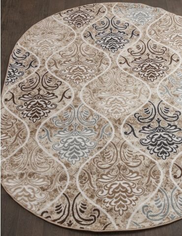 

Ковер VALENCIA DELUXE d310 CREAM-BROWN Овал ворс 10 мм Полипропилен 2x4 м