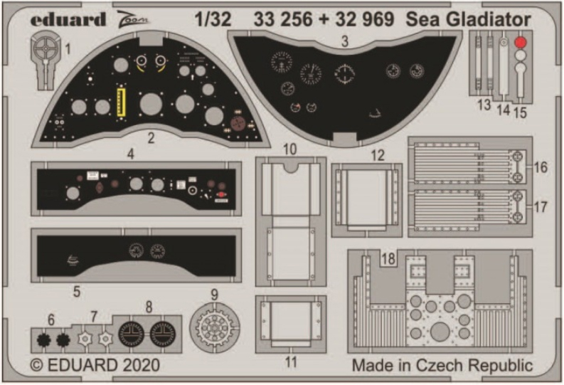 

Фототравление Eduard 33256 Sea Gladiator 1/32, Цветной