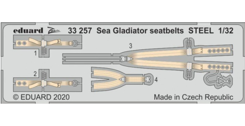 фото Фототравление eduard 1/32 sea gladiator стальные ремни