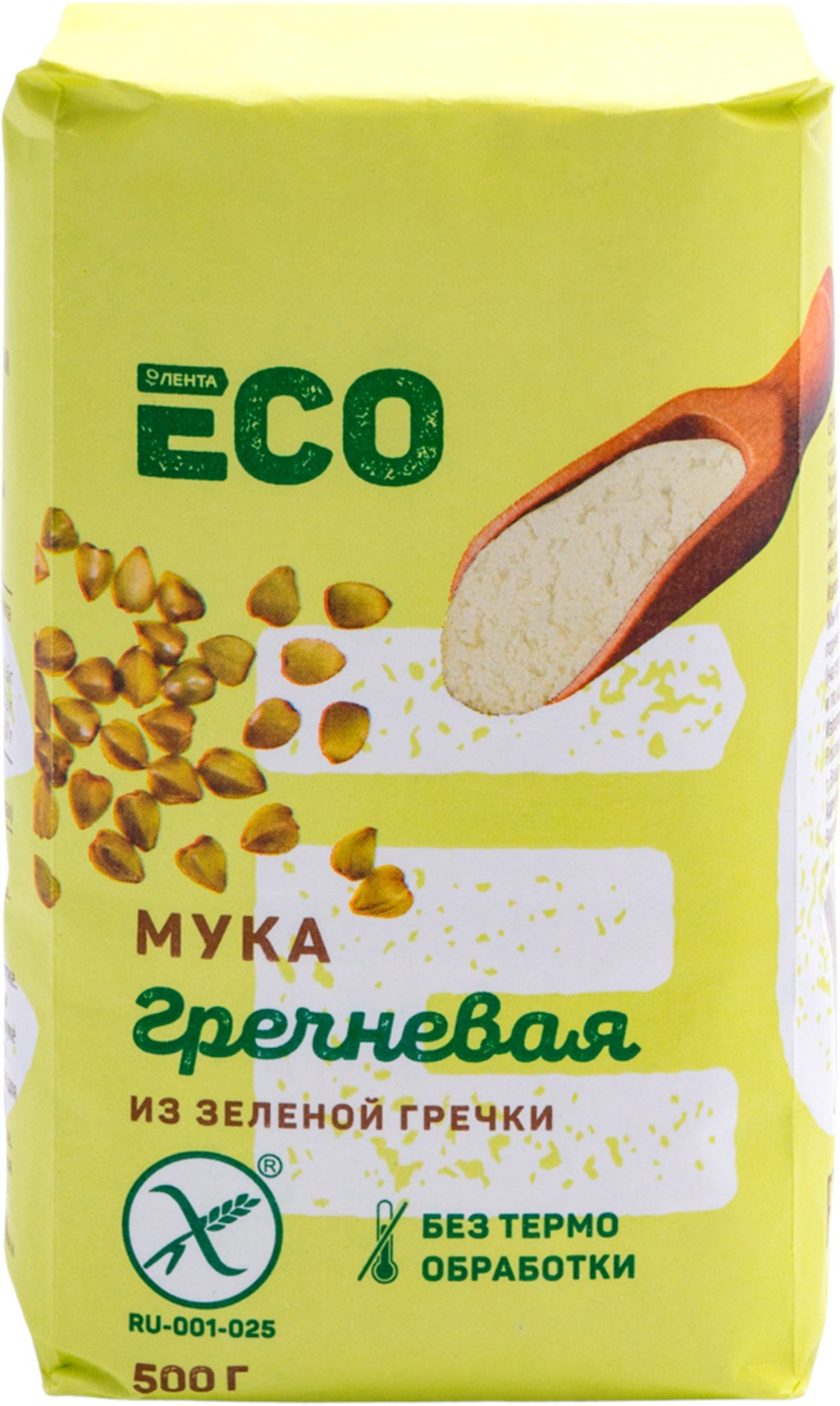 Мука Лента ECO гречневая без глютена 500 г