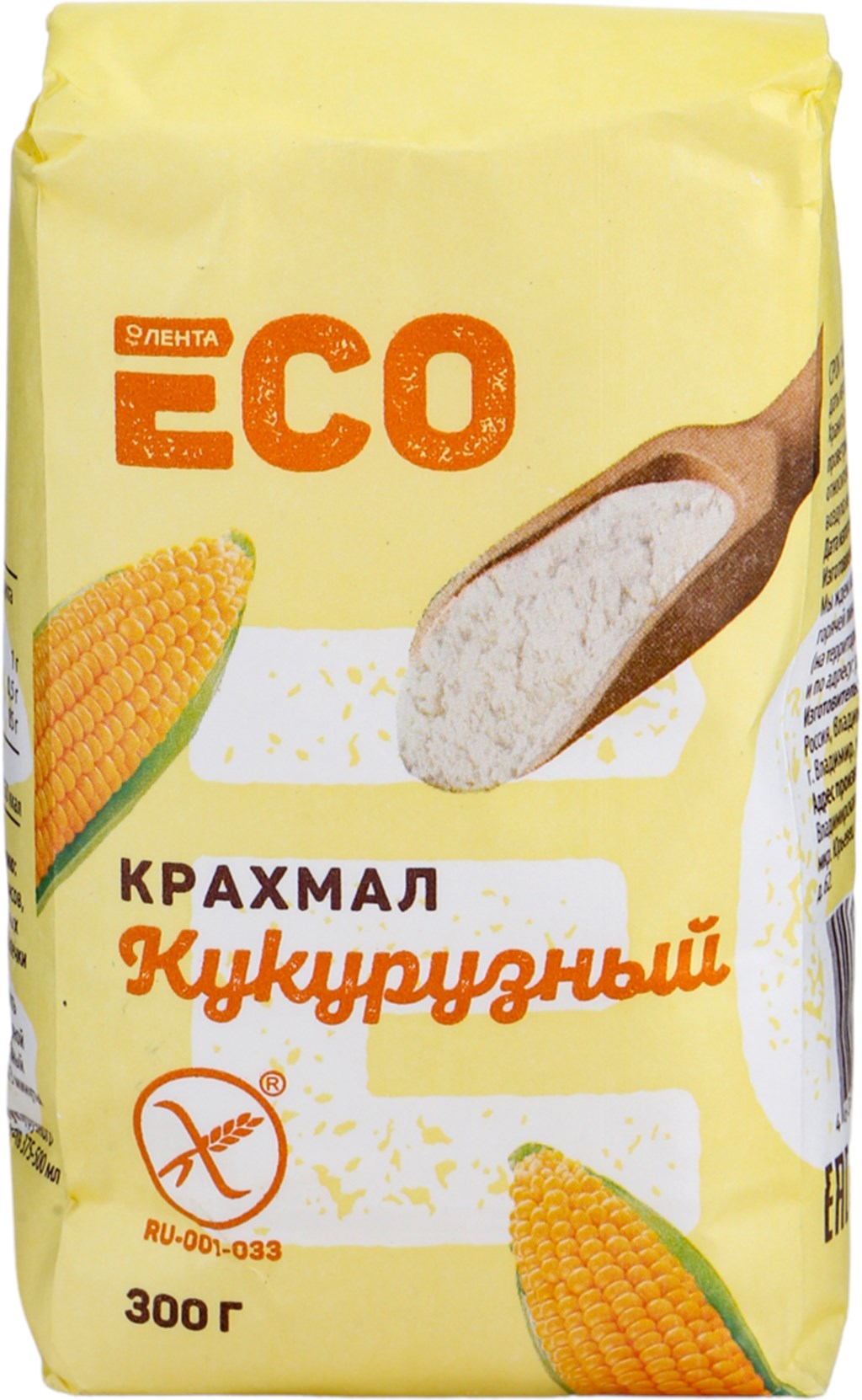 Крахмал Лента ECO кукурузный без глютена 300 г