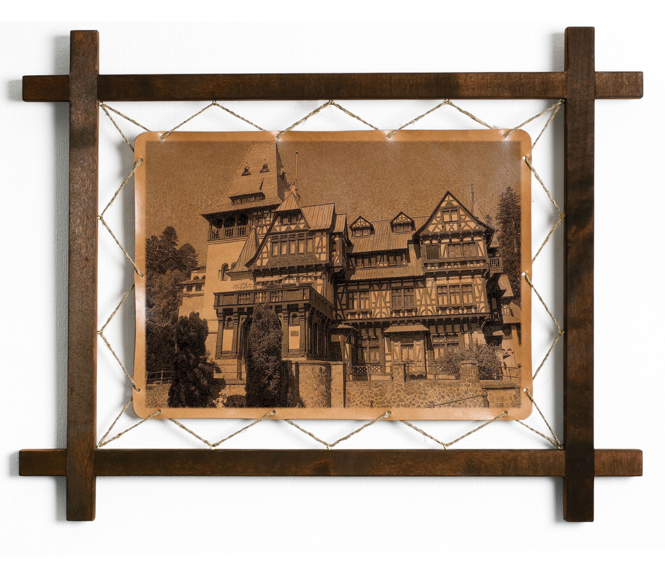 

Картина BoomGift Замок Пелишор, гравировка на натуральной коже, 1191