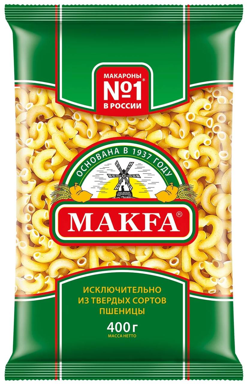 

Макаронные изделия Makfa рожки гладкие, 400 г х 20 шт, МАКФА