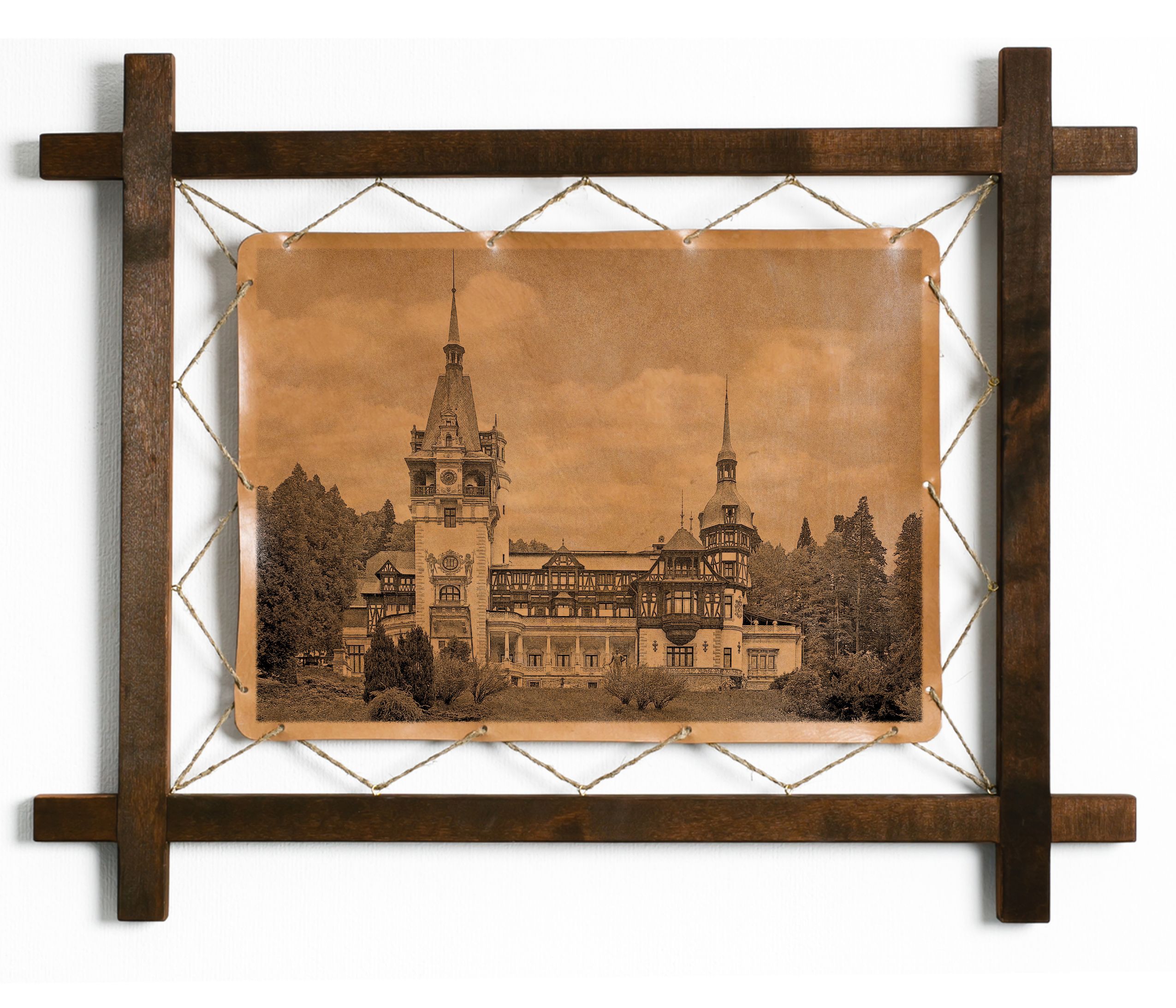 

Картина BoomGift Замок Пелеш, гравировка на натуральной коже, 1190