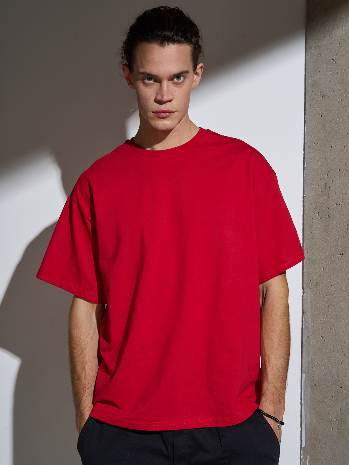 

Футболка унисекс Uzcotton Оверсайз красная S, Красный, Оверсайз