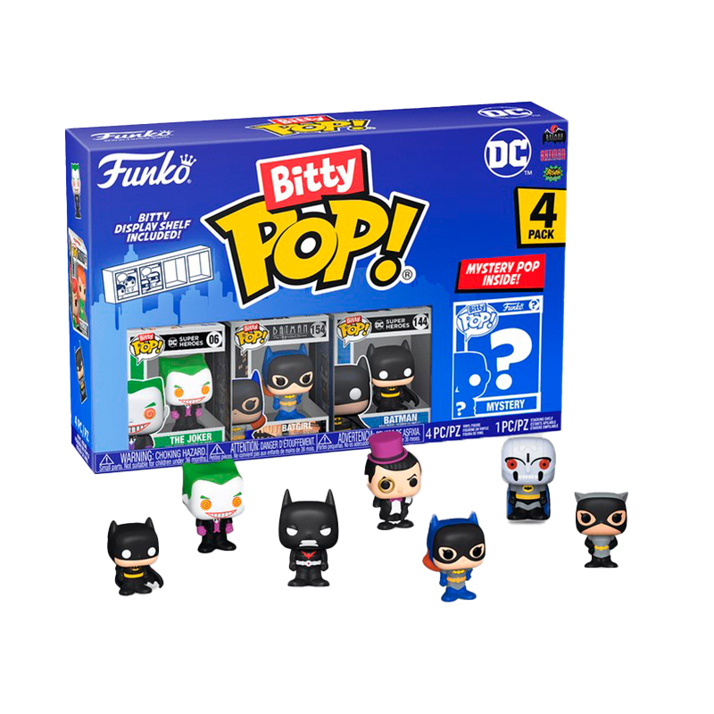 Фигурка Funko Bitty POP! DC Набор фигурок Джокер The Joker 4PK 4 шт фигурка funko bitty pop dc comics mystery 1 штука 12 76356