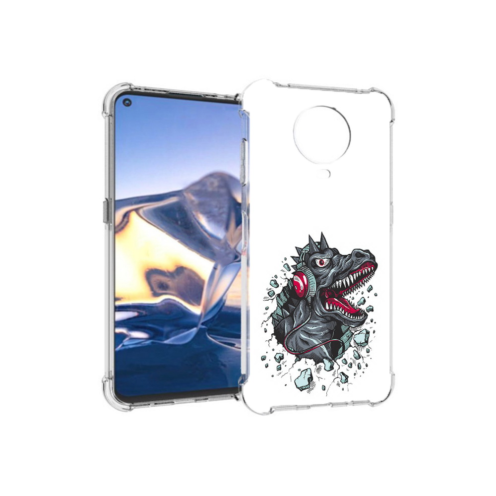 

Чехол MyPads Tocco для Nokia G10 Нарисованный динозавр в наушниках (PT171673.98.124), Tocco
