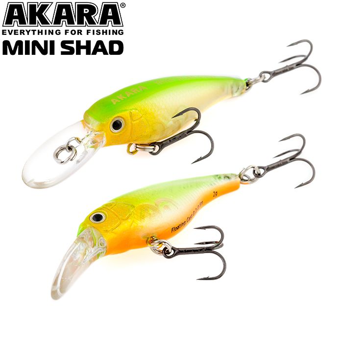 

Воблер Akara Mini Shad 40SP 2,5 гр 1/11 oz 1,6 in A152, Разноцветный, Mini Shad