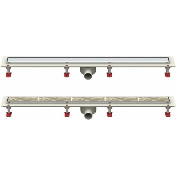 Душевой трап Татполимер ТП-55.1С-1000 с горизонтальным выходом, решетка - щелевая 48793